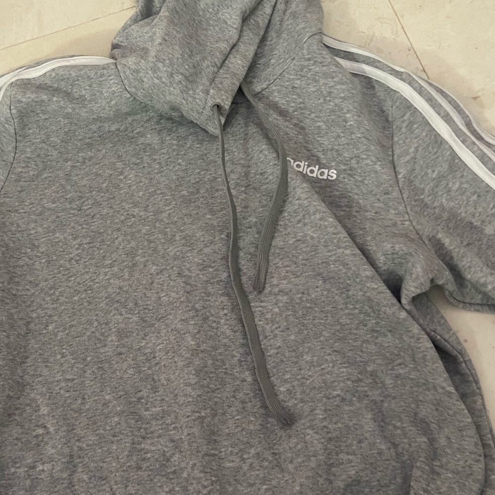 Adidas gray hoodie size large
